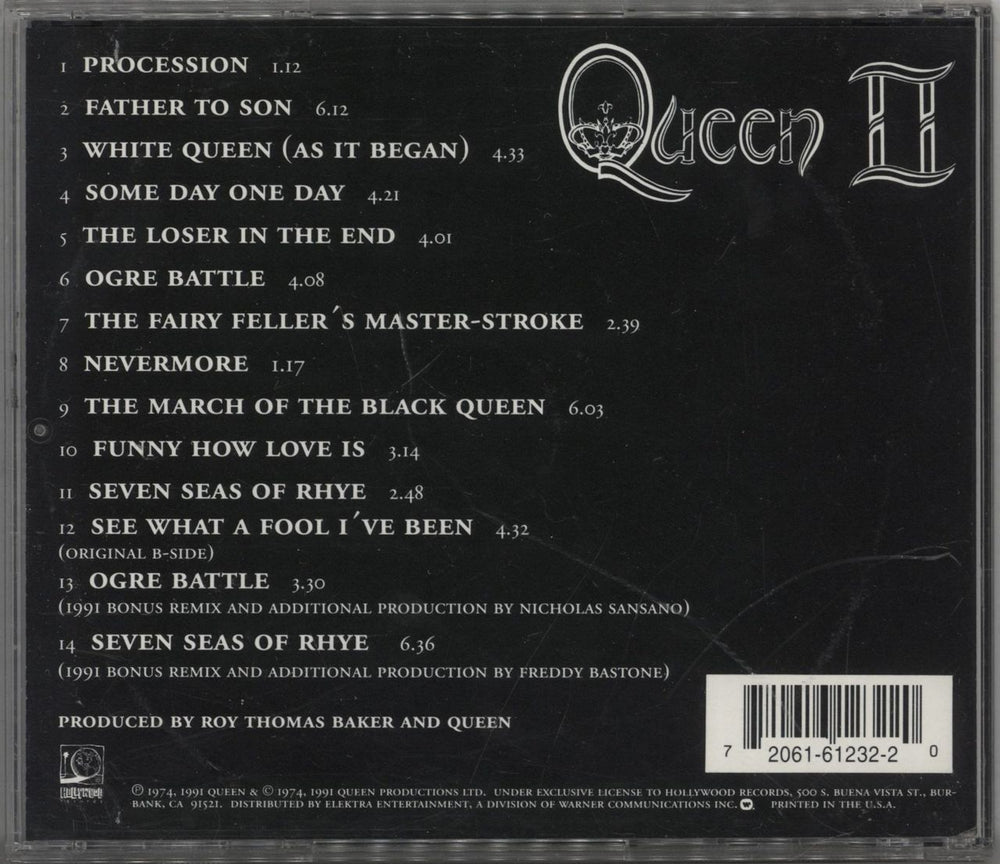 Queen Queen II US CD album (CDLP) 720616123220