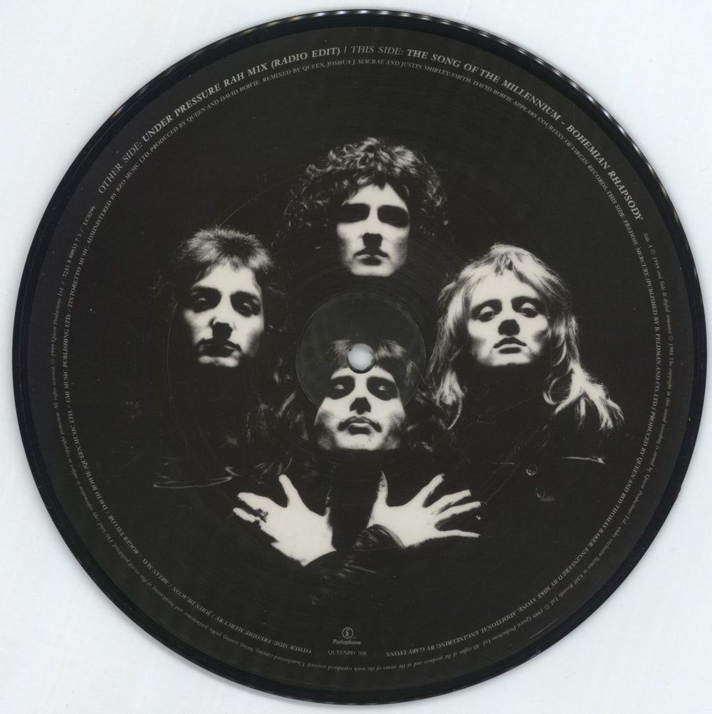 Queen Under Pressure UK 7" vinyl picture disc (7 inch picture disc single) 724388803373