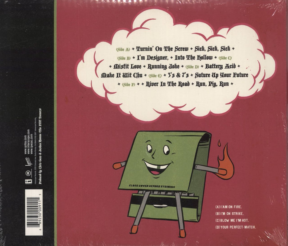 Queens Of The Stone Age Era Vulgaris - Sealed US 10" vinyl single (10 inch record) 689230009115