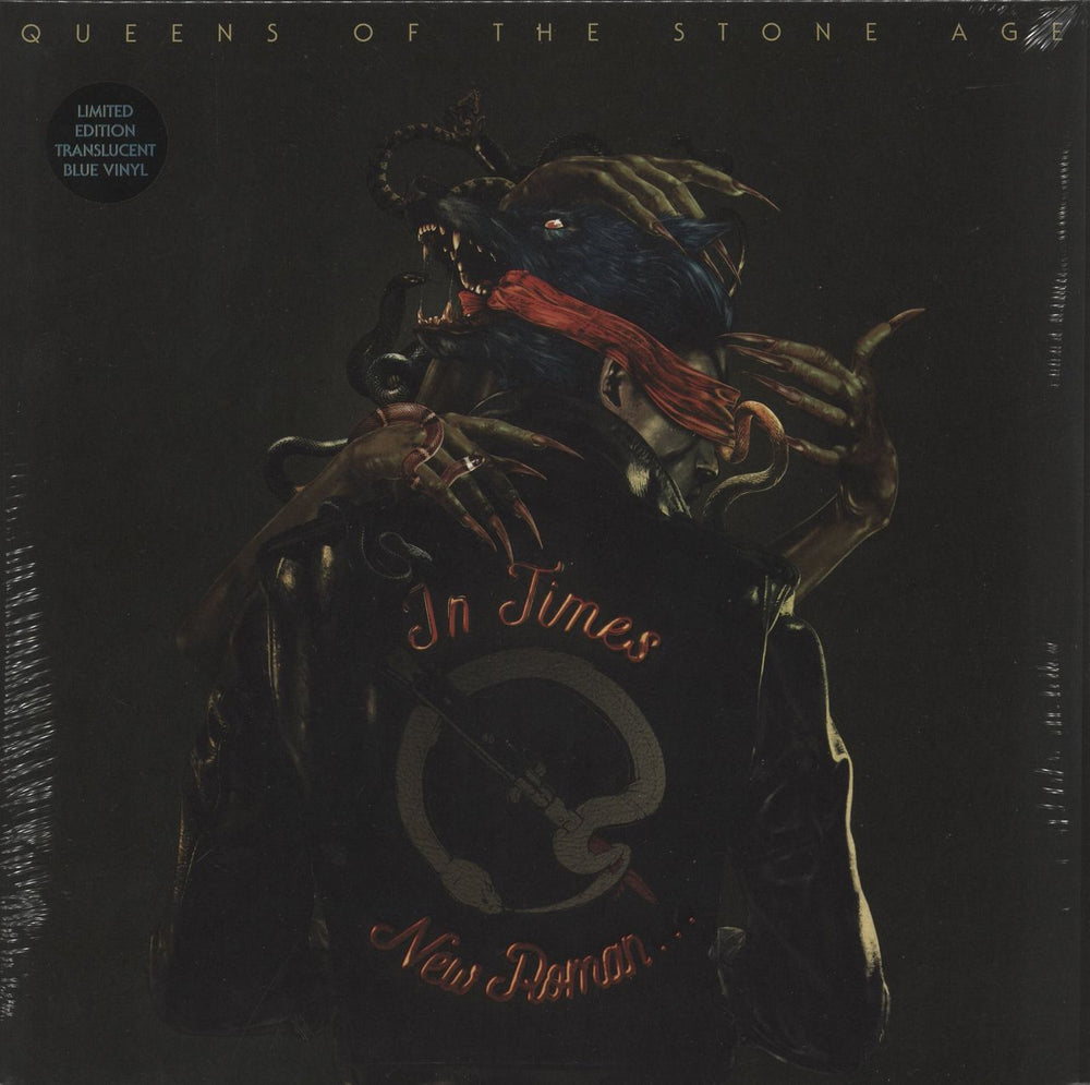 Queens Of The Stone Age In Times New Roman... - Translucent Blue Vinyl - Sealed UK 2-LP vinyl record set (Double LP Album) OLE1947LP4