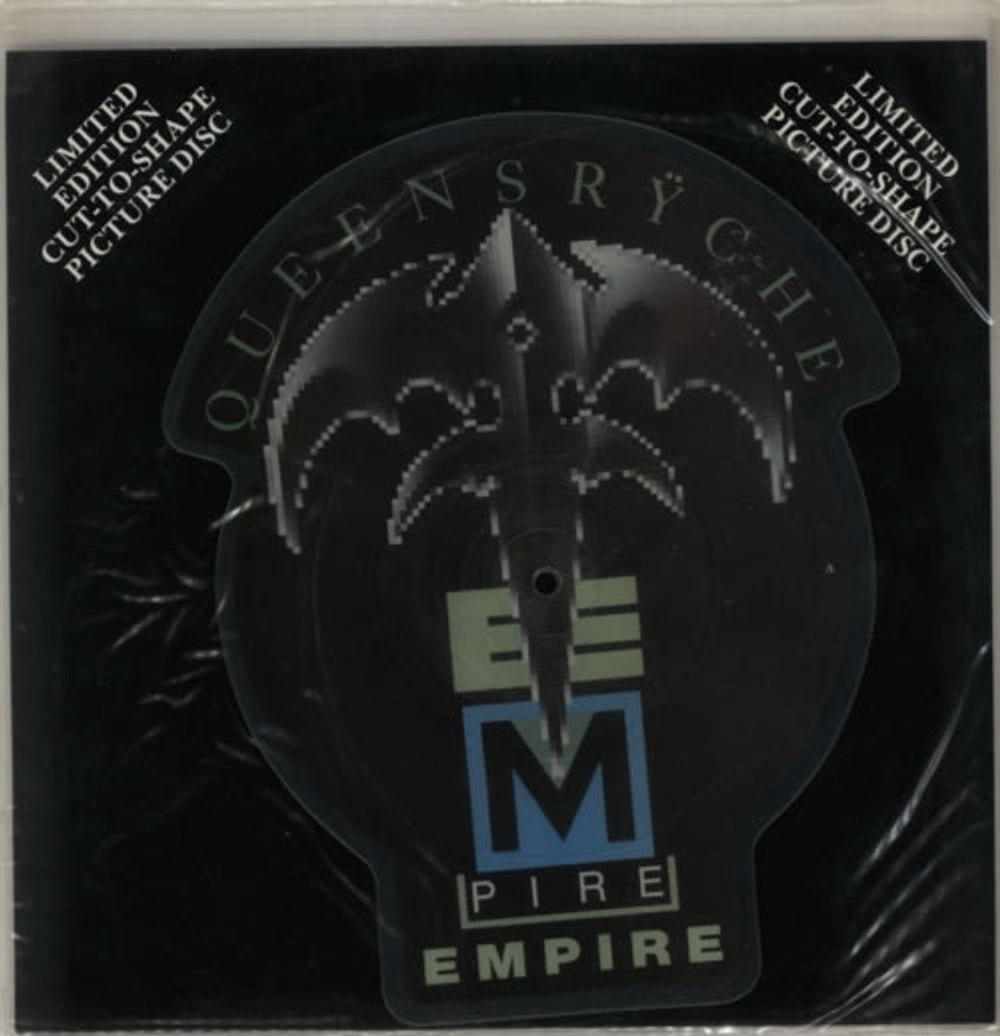 Queensryche Empire + Backing Card UK shaped picture disc (picture disc vinyl record) MTPD90