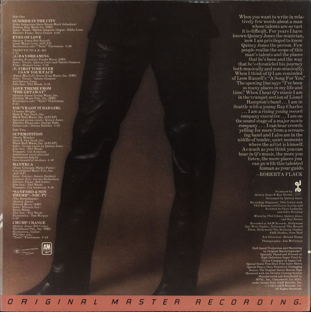 Quincy Jones You've Got It Bad Girl - Half-Speed Mastered US vinyl LP album (LP record)