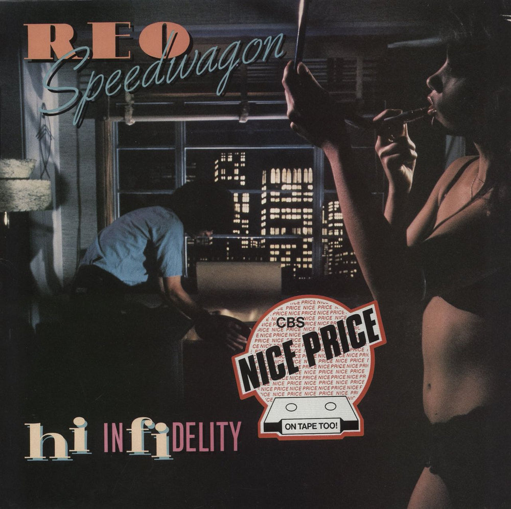 R.E.O. Speedwagon Hi Infidelity - Nice Price Sticker UK vinyl LP album (LP record) EPC32538