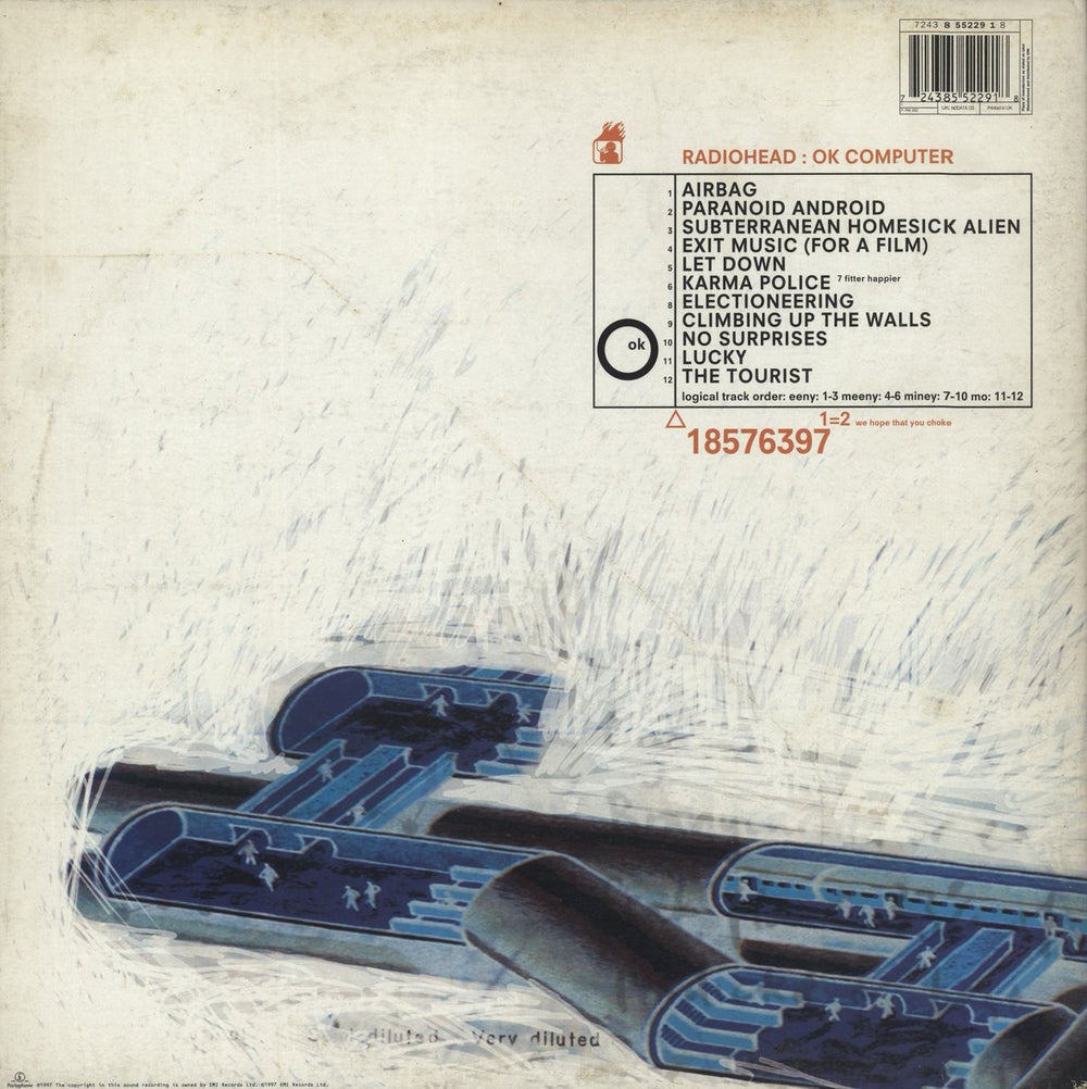 Radiohead OK Computer - 180gm - VG UK 2-LP vinyl record set (Double LP Album) 724385522918