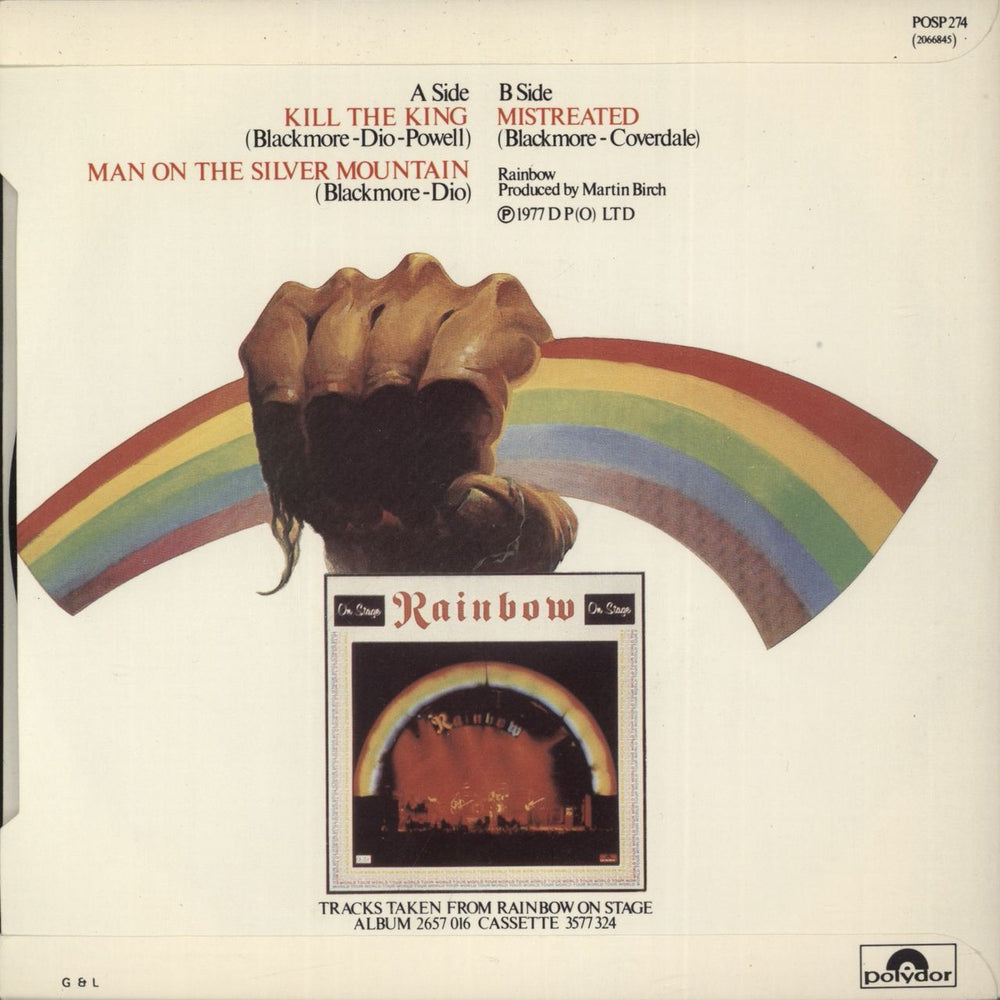 Rainbow Live EP UK 7" vinyl single (7 inch record / 45) 075992098120