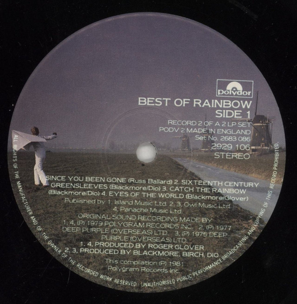 Rainbow The Best Of Rainbow - Merch Insert UK 2-LP vinyl record set (Double LP Album) RBO2LTH862170