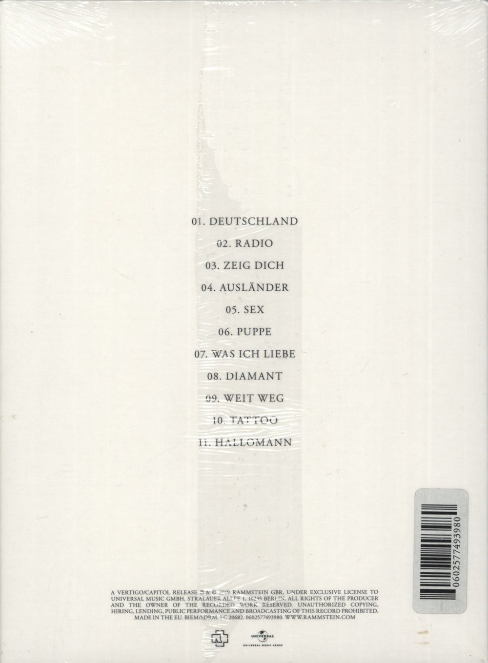 Rammstein Untitled - Special Edition - Sealed UK CD album (CDLP) 602577493980