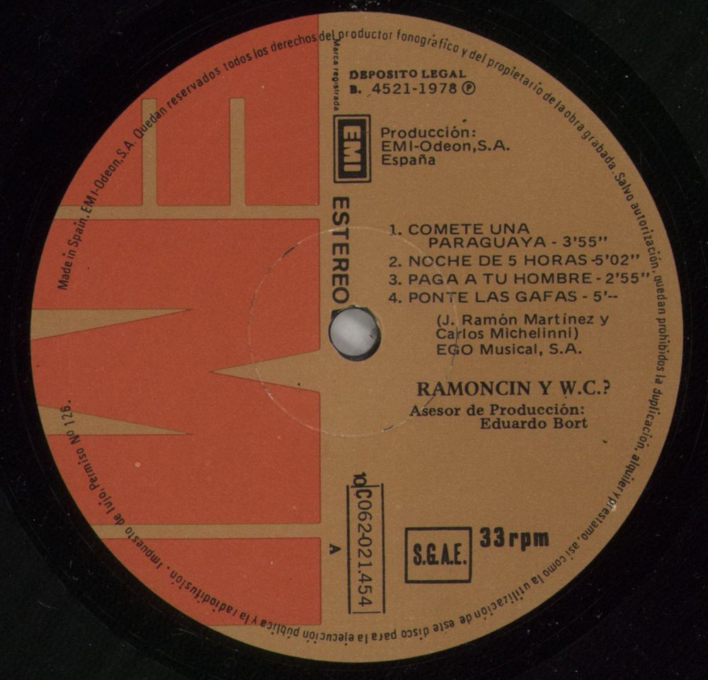 Ramoncín Y W.C.? Ramoncín Y W.C.? Spanish vinyl LP album (LP record) 9C5LPRA866766