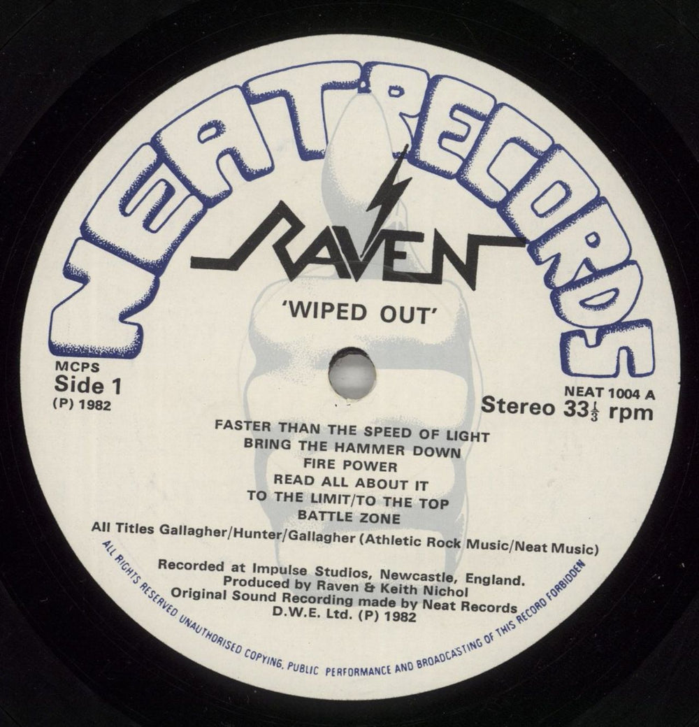 Raven Wiped Out UK vinyl LP album (LP record) RAVLPWI634266