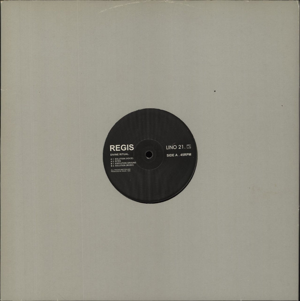 Regis Divine Ritual UK 12" vinyl single (12 inch record / Maxi-single) LINO21
