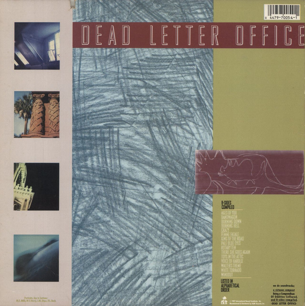 REM Dead Letter Office US vinyl LP album (LP record) 044797005411