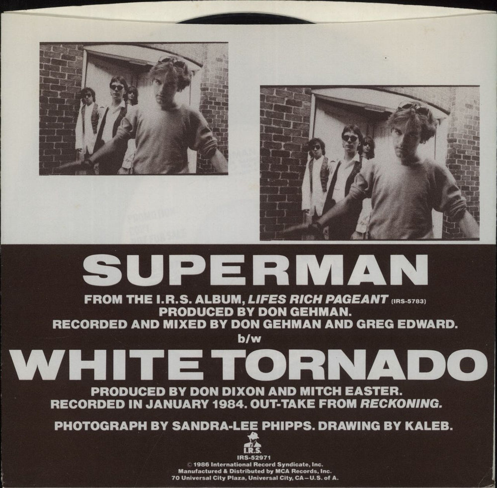 REM Superman US Promo 7" vinyl single (7 inch record / 45)
