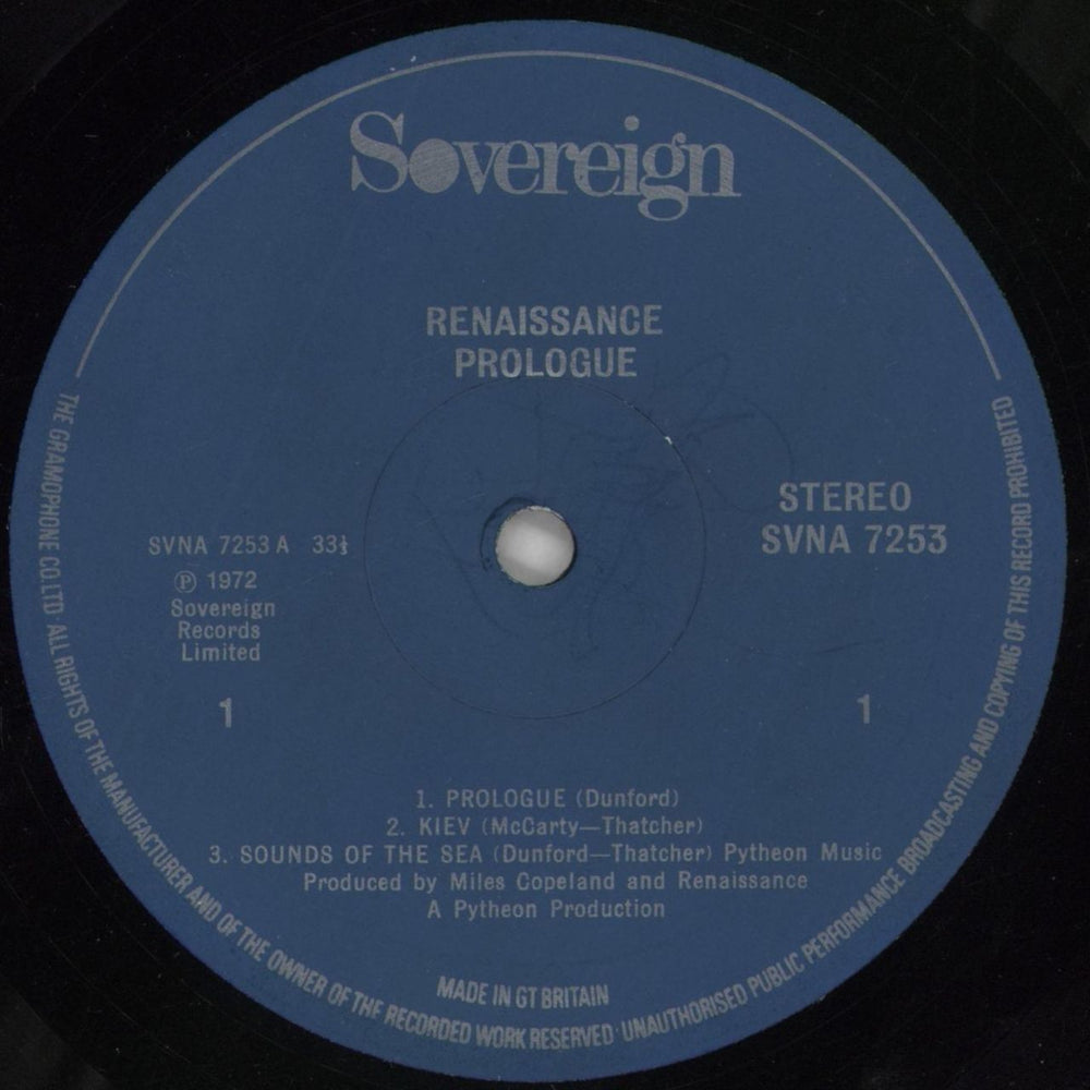 Renaissance Prologue UK vinyl LP album (LP record) RENLPPR210436