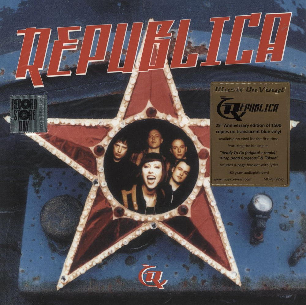 Republica Republica - RSD21 - 180gm Blue Vinyl - Sealed UK vinyl LP album (LP record) MOVLP2850