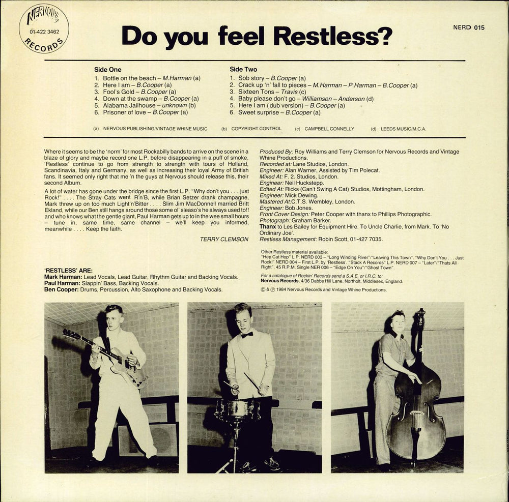 Restless Do You Feel Restless? UK vinyl LP album (LP record)