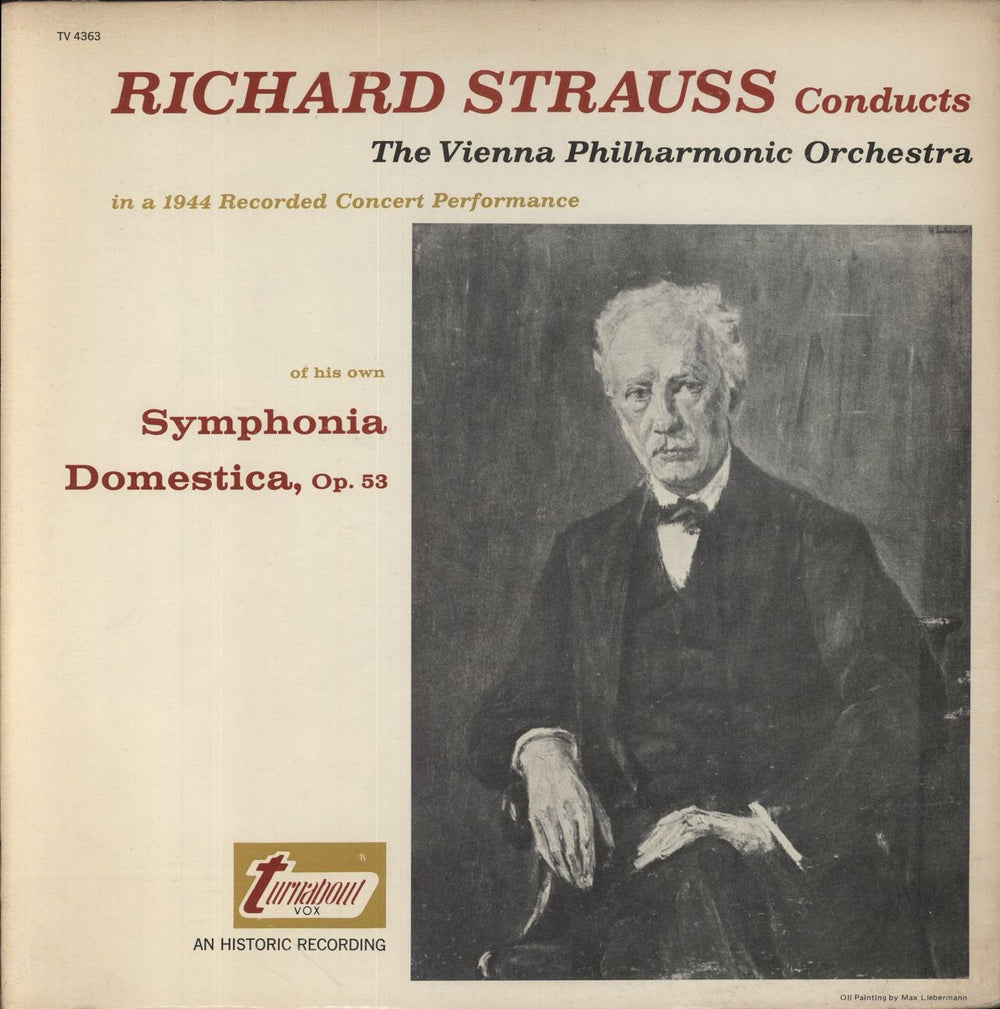 Richard Strauss Richard Strauss Conducts Richard Strauss (Symphonia Domestica, Op. 53) US vinyl LP album (LP record) TV4363