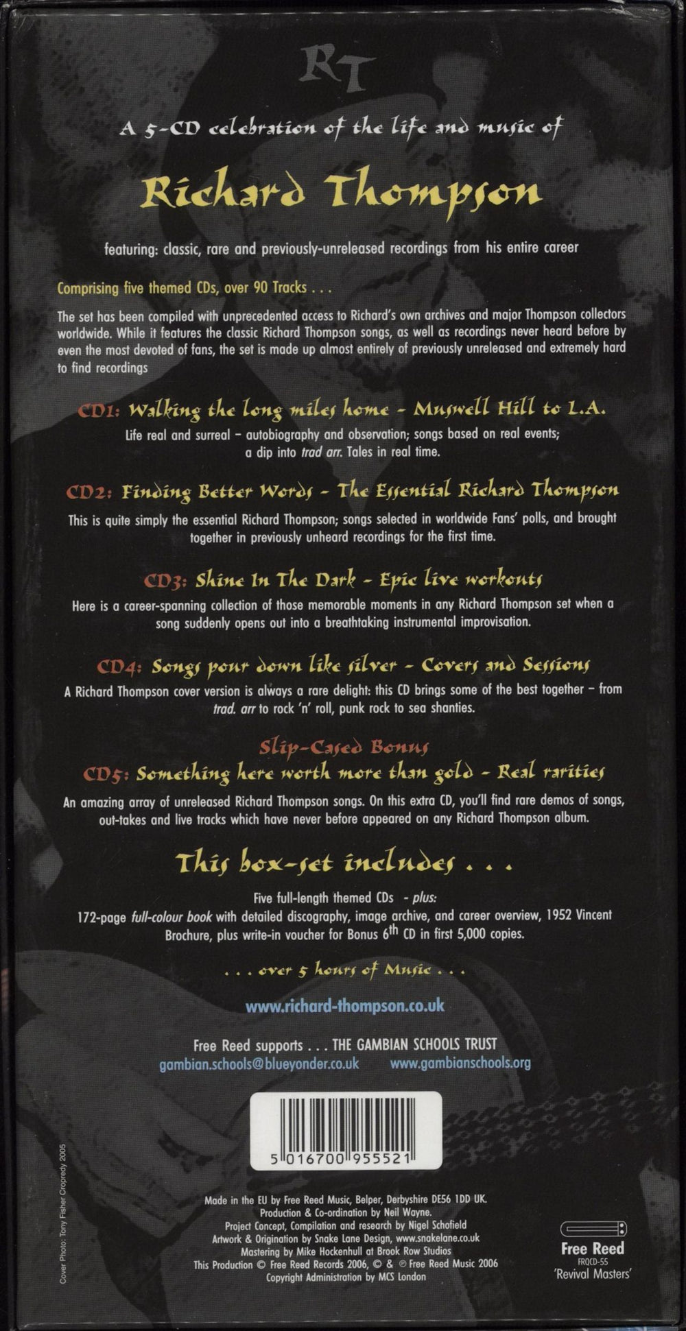 Richard Thompson The Life And Music Of Richard Thompson UK CD Album Box Set 5016700955521