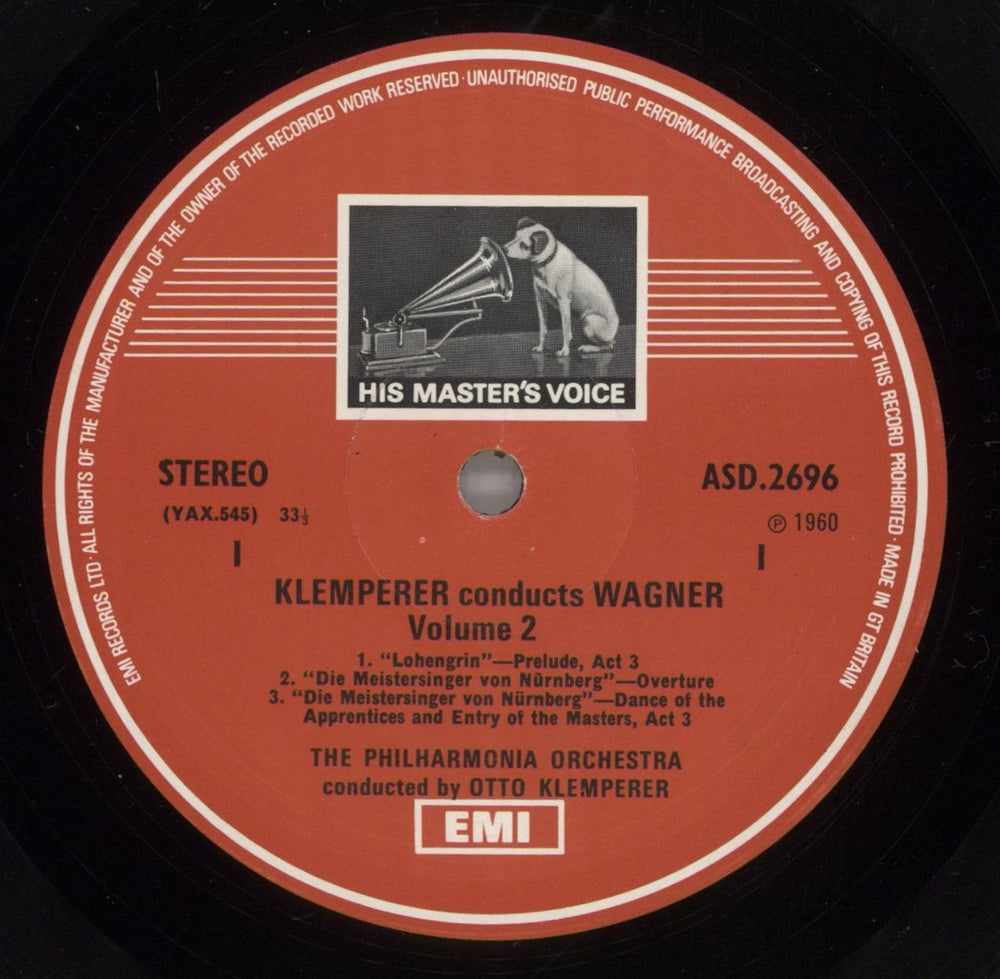 Richard Wagner Klemperer Conducts Wagner Volume 2 UK vinyl LP album (LP record) WGXLPKL877754