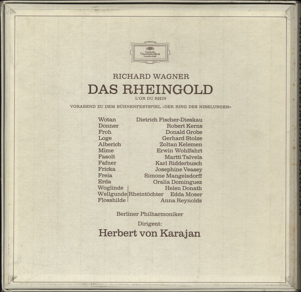 Richard Wagner Wagner: Das Rheingold German Vinyl Box Set