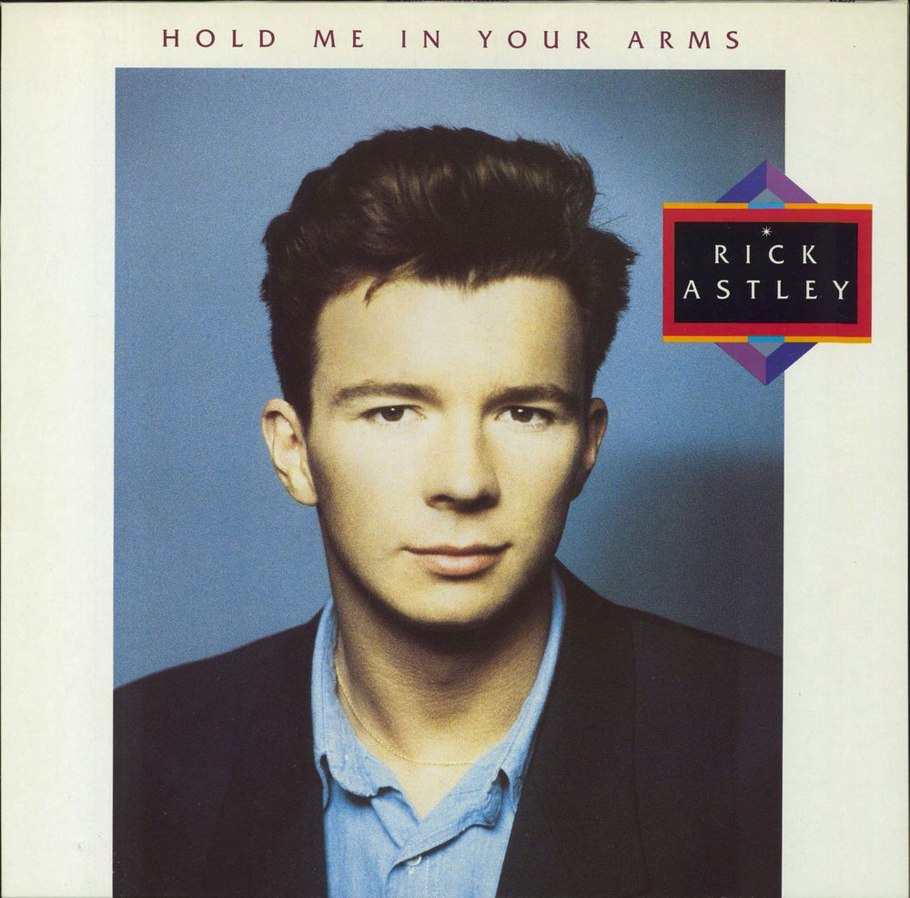 Rick Astley Hold Me In Your Arms German vinyl LP album (LP record) PL71932