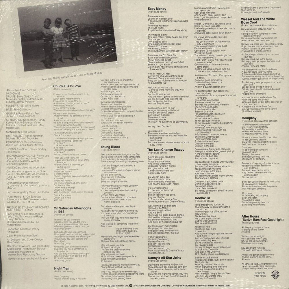 Rickie Lee Jones Rickie Lee Jones - Nimbus Supercut UK vinyl LP album (LP record)