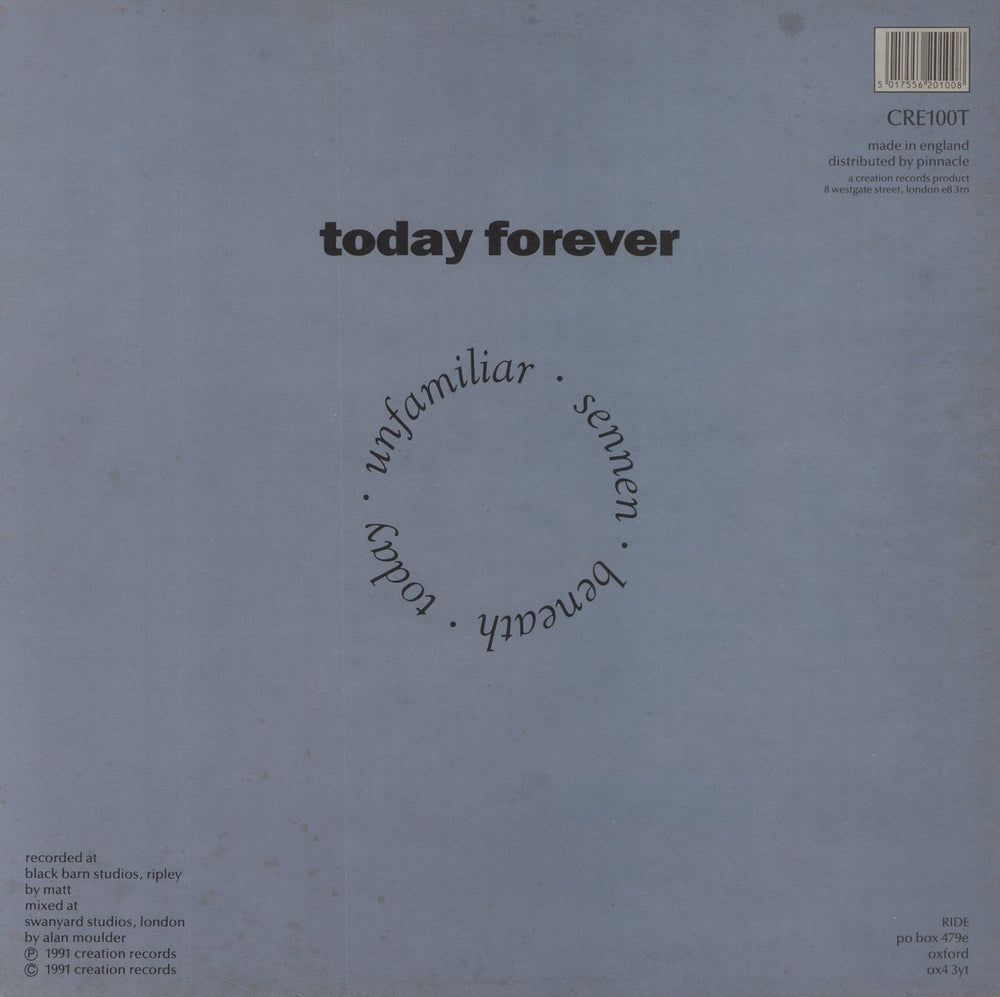 Ride Today Forever - EX UK 12" vinyl single (12 inch record / Maxi-single) 5017556201008