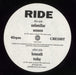 Ride Today Forever - EX UK 12" vinyl single (12 inch record / Maxi-single) RID12TO187180