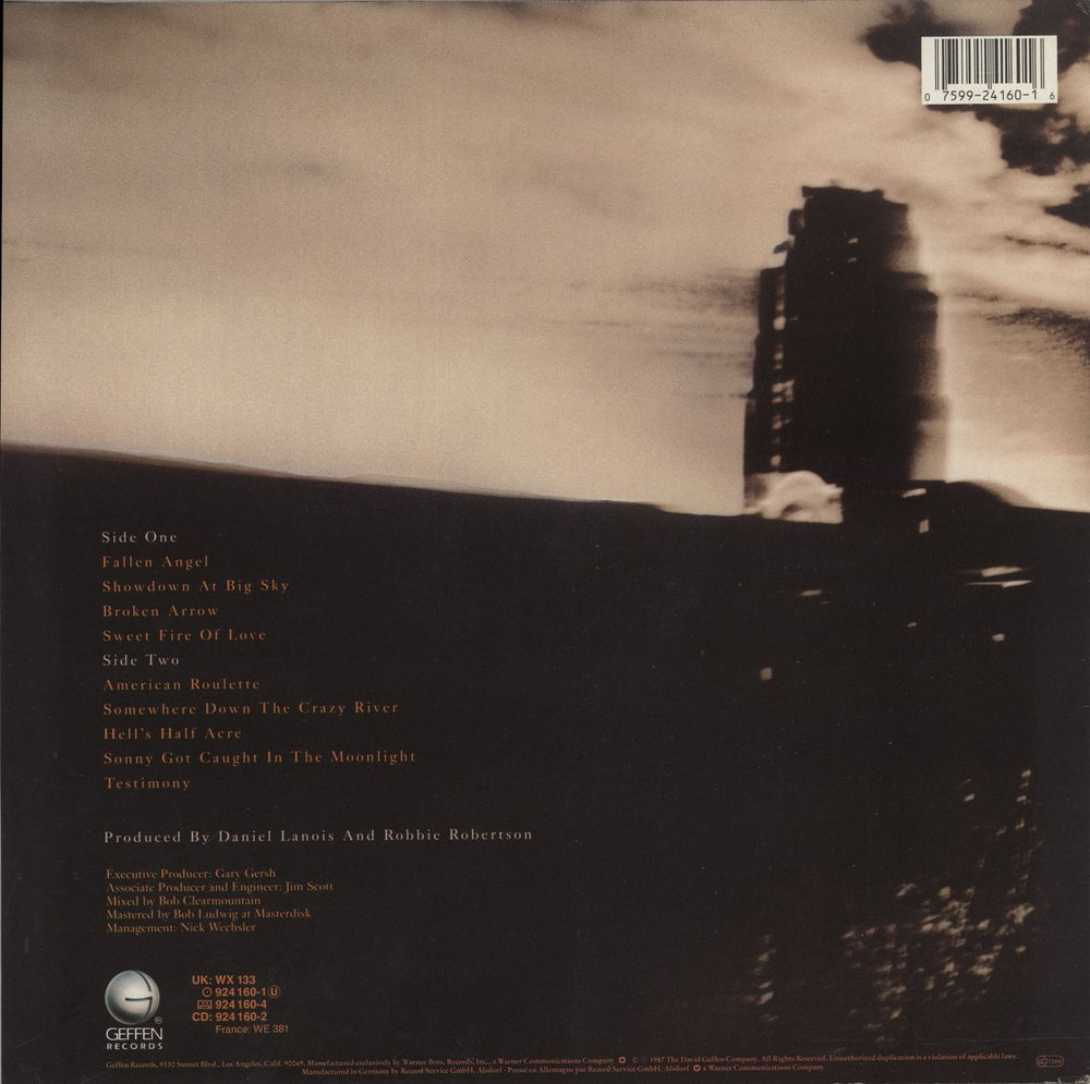 Robbie Robertson Robbie Robertson - Stickered Sleeve - EX UK vinyl LP album (LP record) 075992416016