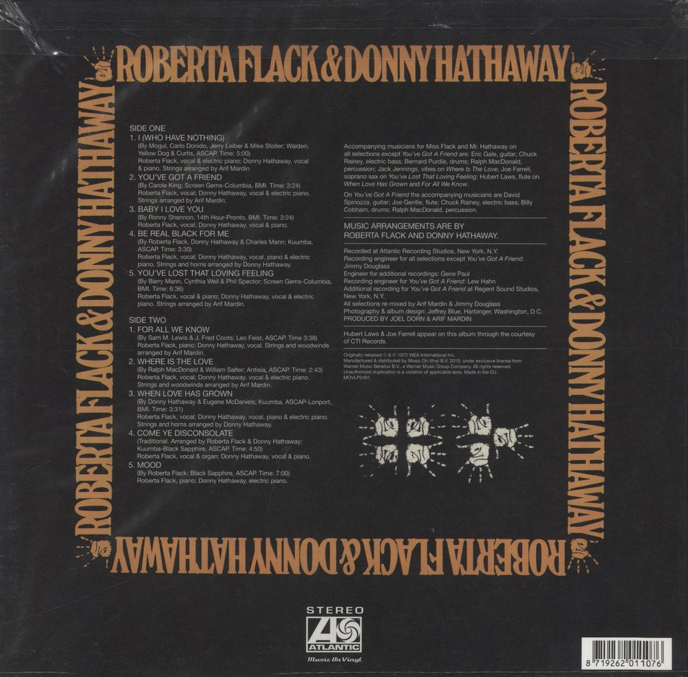 Roberta Flack Roberta Flack & Donny Hathaway US vinyl LP album (LP record)