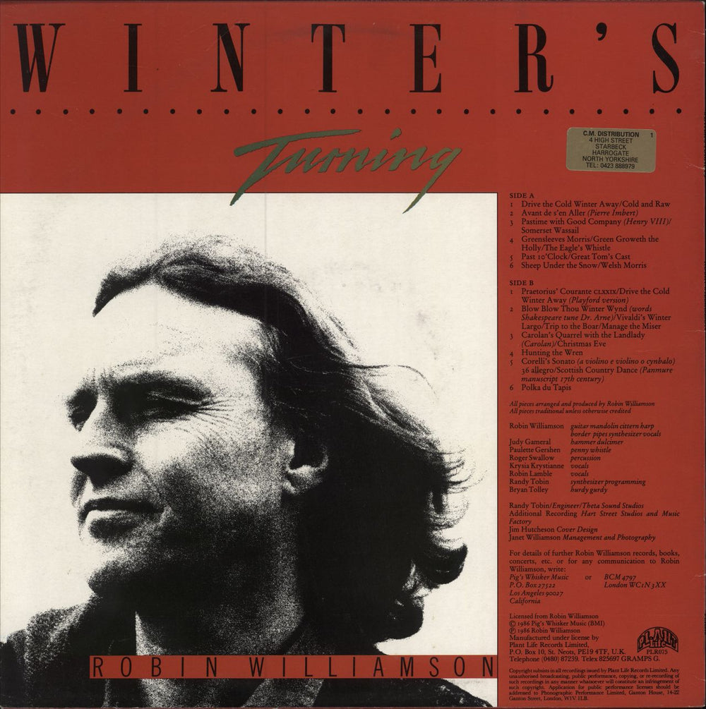 Robin Williamson Winter's Turning UK vinyl LP album (LP record)