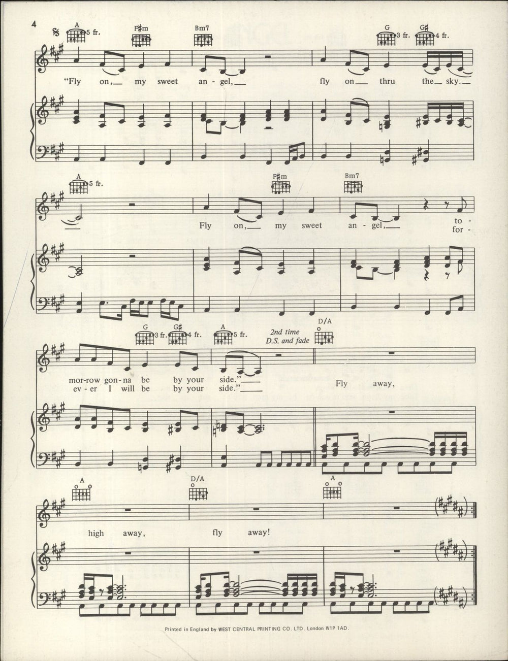 Rod Stewart Angel UK sheet music