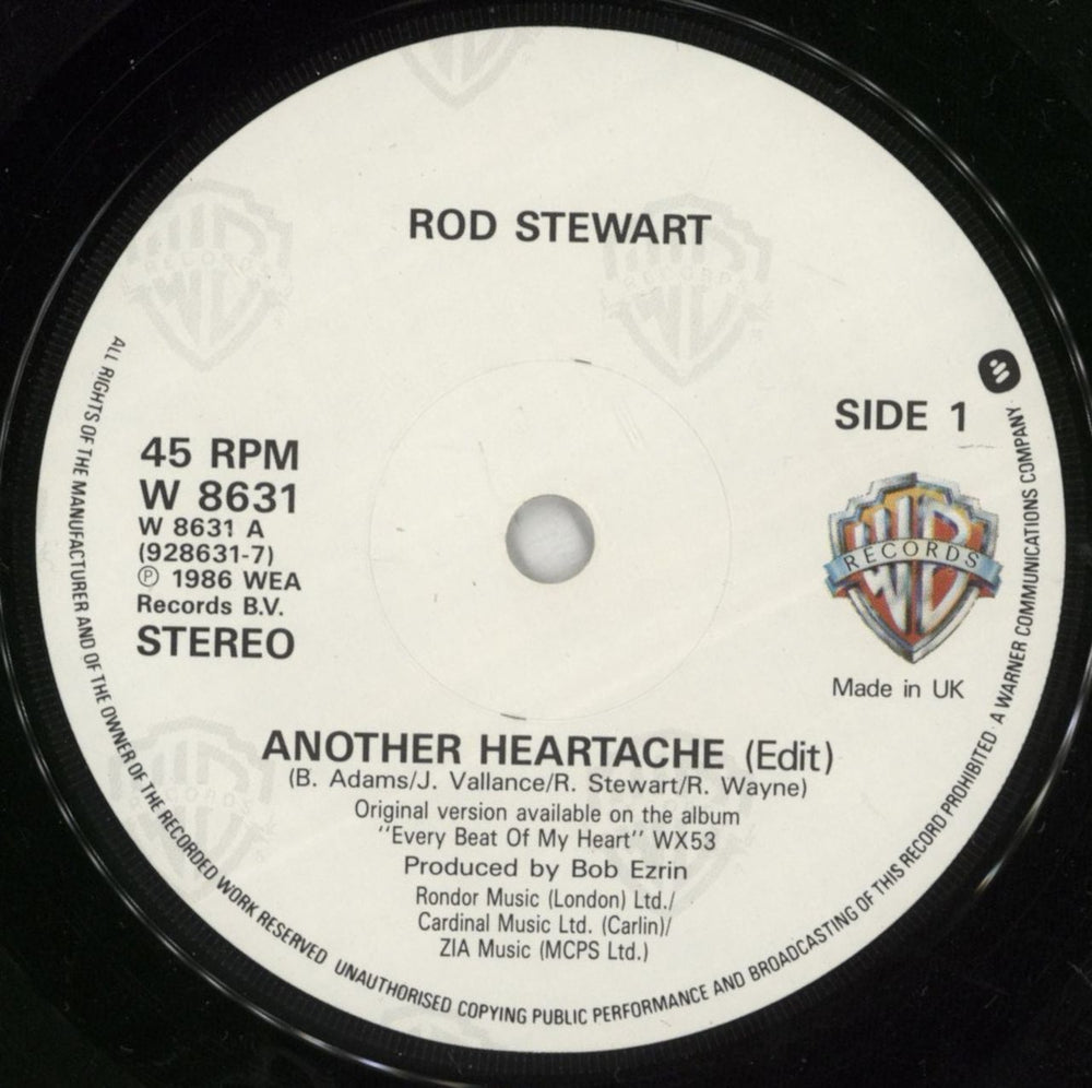 Rod Stewart Another Heartache UK 7" vinyl single (7 inch record / 45) ROD07AN193615
