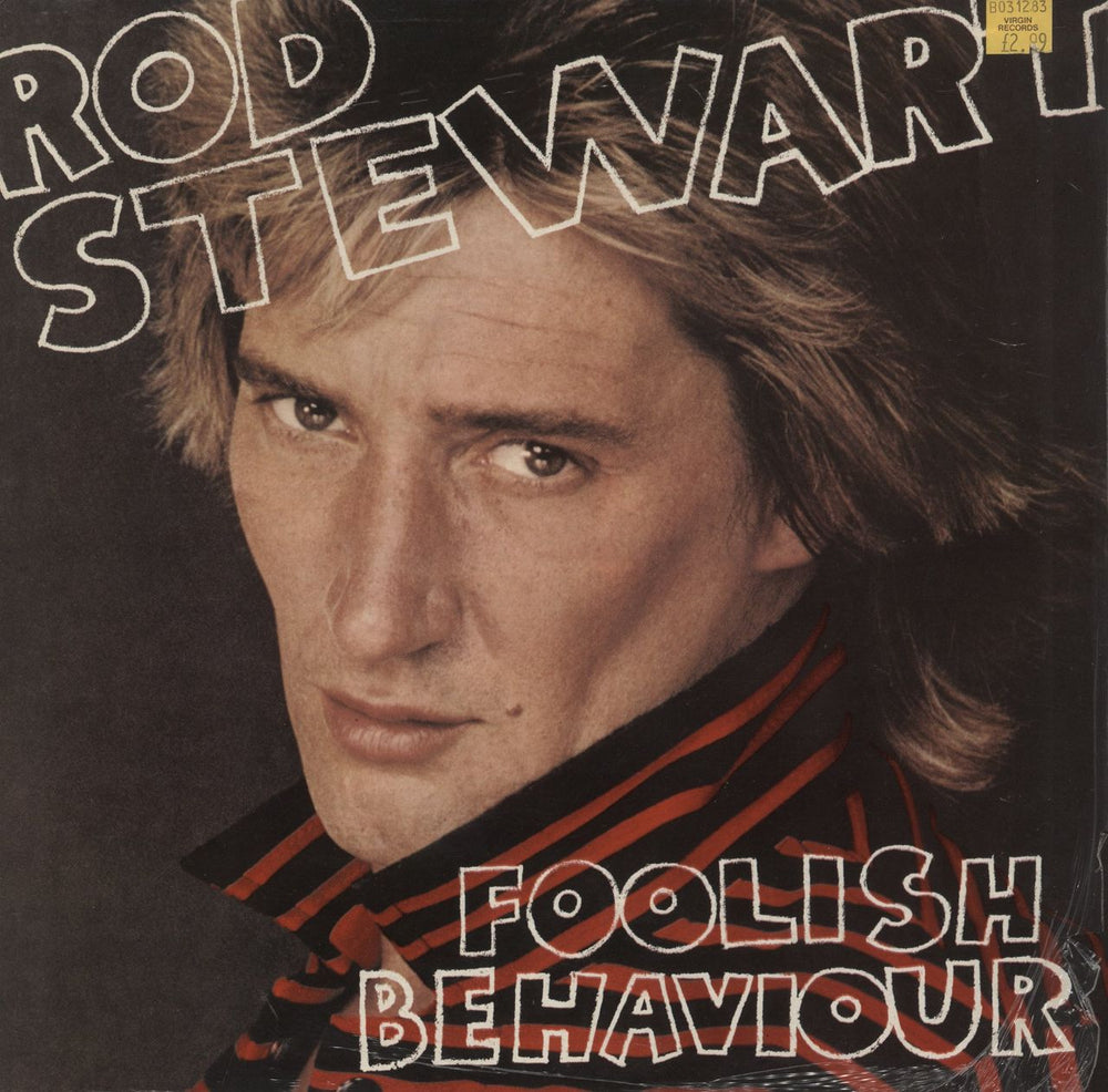 Rod Stewart Foolish Behaviour + Poster - Shrink UK vinyl LP album (LP record) RVLP11
