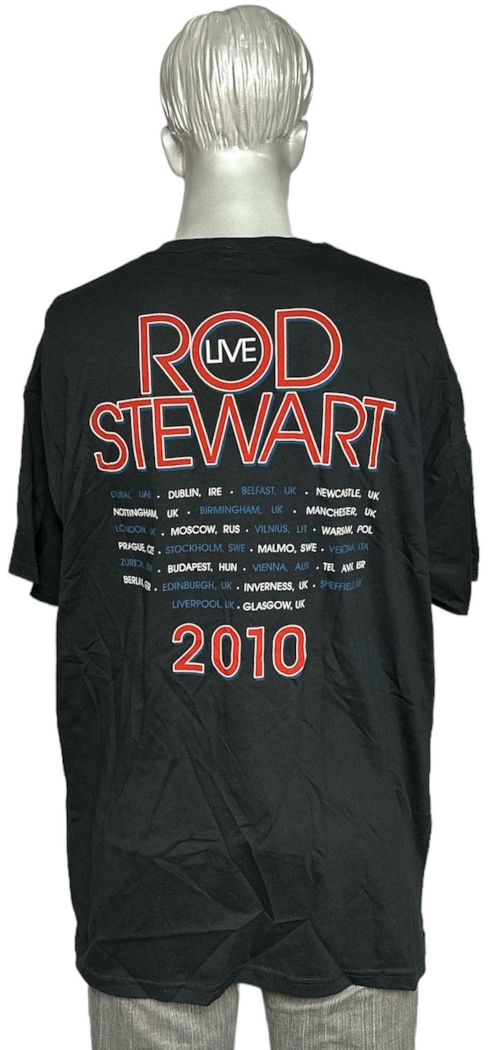 Rod Stewart Live 2010 Tour - XL UK t-shirt RODTSLI843127