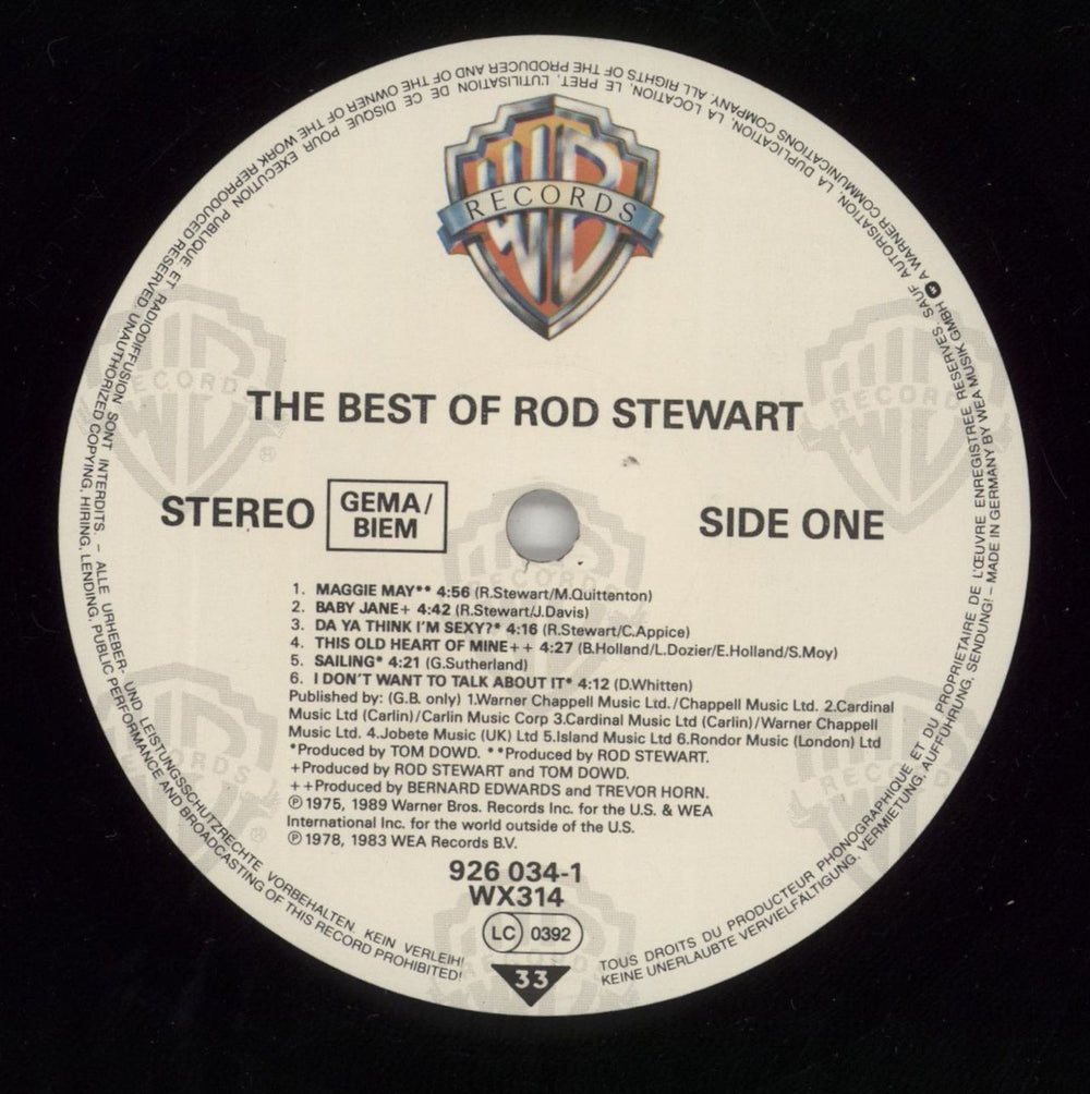 Rod Stewart The Best Of Rod Stewart UK vinyl LP album (LP record) RODLPTH458351