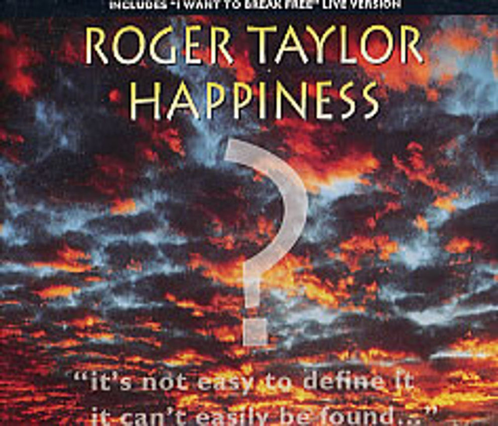 Roger Taylor Happiness? UK CD single (CD5 / 5") CDR6399