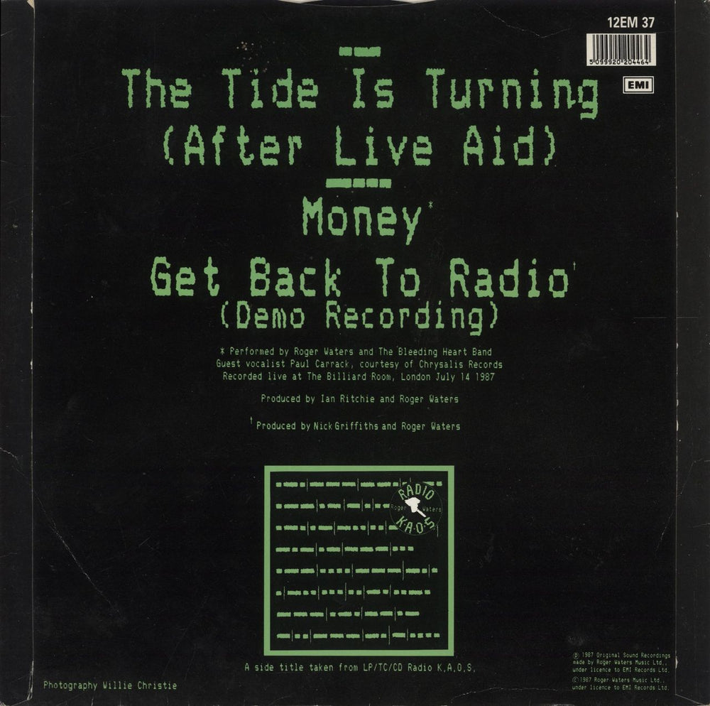 Roger Waters The Tide Is Turning UK 12" vinyl single (12 inch record / Maxi-single) 5099920204464