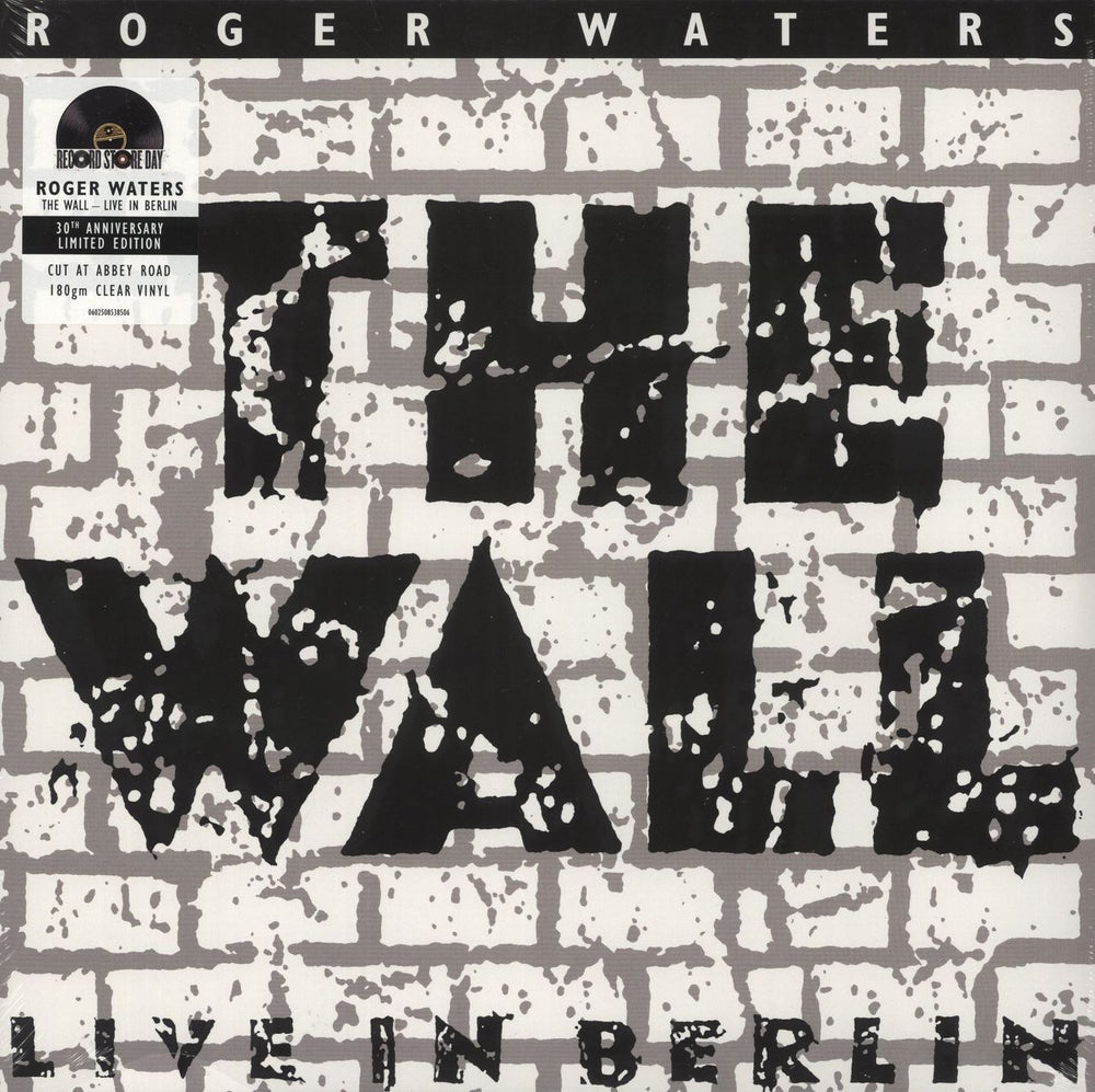 Roger Waters The Wall - Live in Berlin - RSD 2020 - Clear Vinyl - Sealed UK 2-LP vinyl record set (Double LP Album) 0602508538506