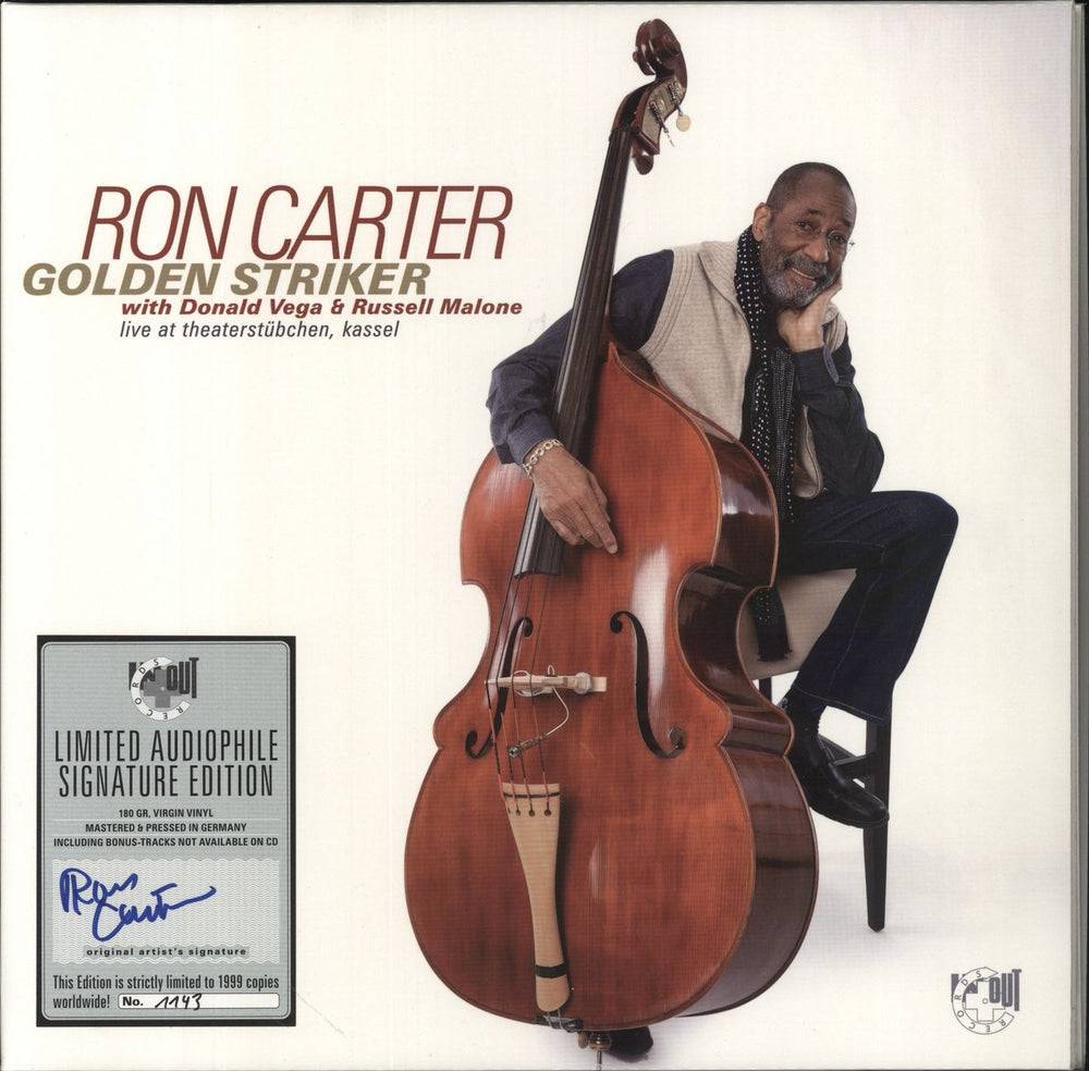 Ron Carter Golden Striker - RSD 2021 - Autographed & Numbered German 2-LP vinyl record set (Double LP Album) IORLP77133-1