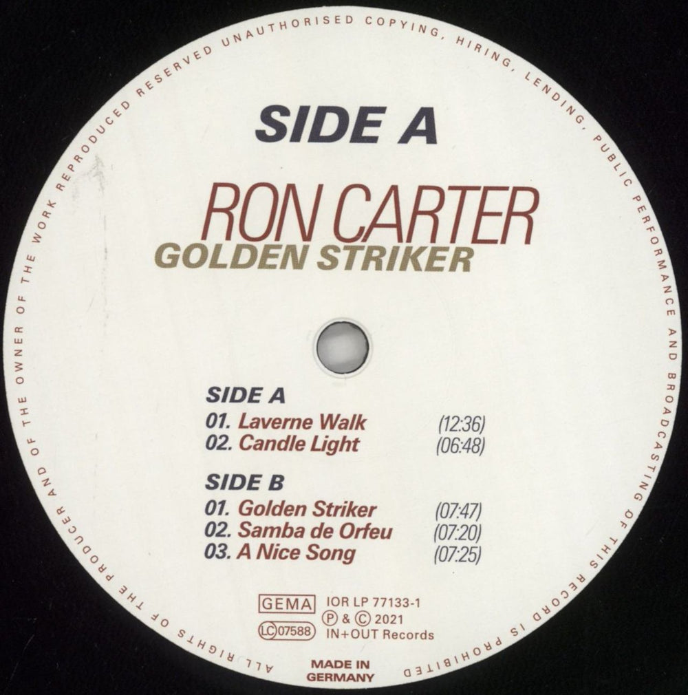 Ron Carter Golden Striker - RSD 2021 - Autographed & Numbered German 2-LP vinyl record set (Double LP Album) R/C2LGO853666