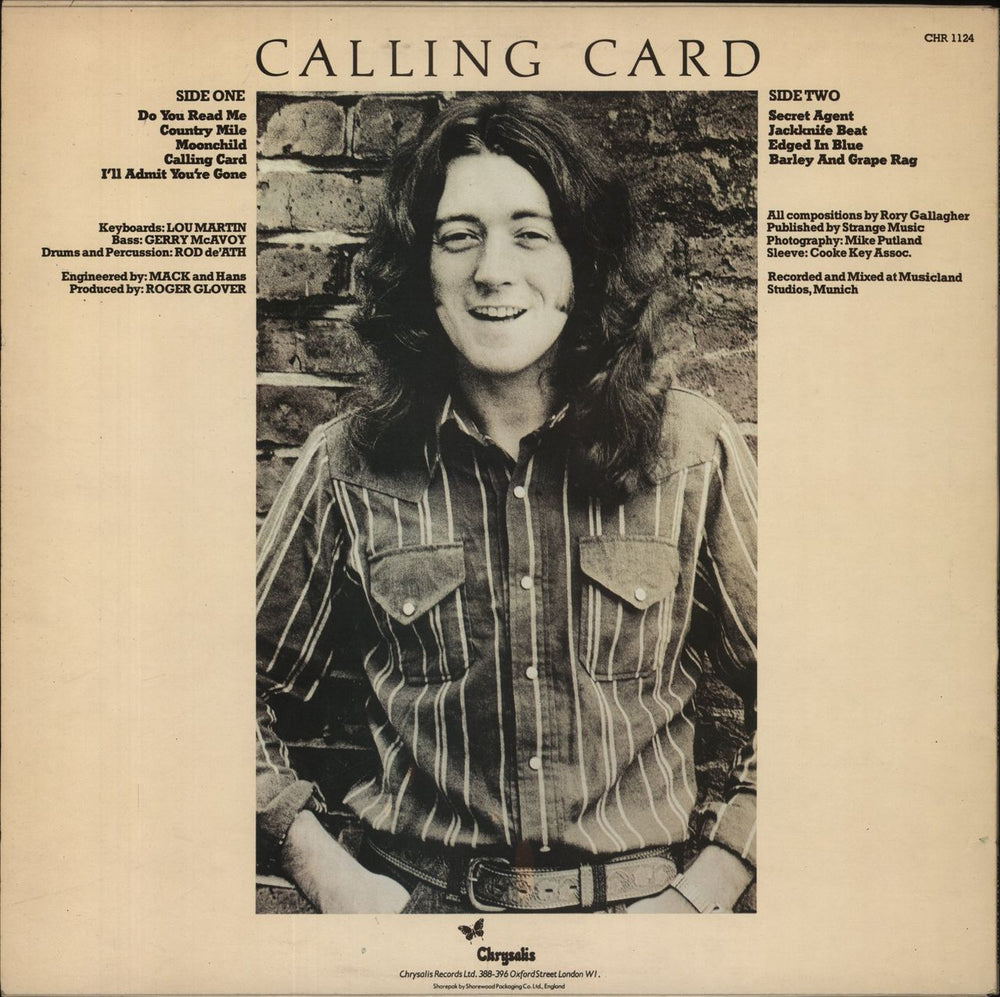 Rory Gallagher Calling Card UK vinyl LP album (LP record)