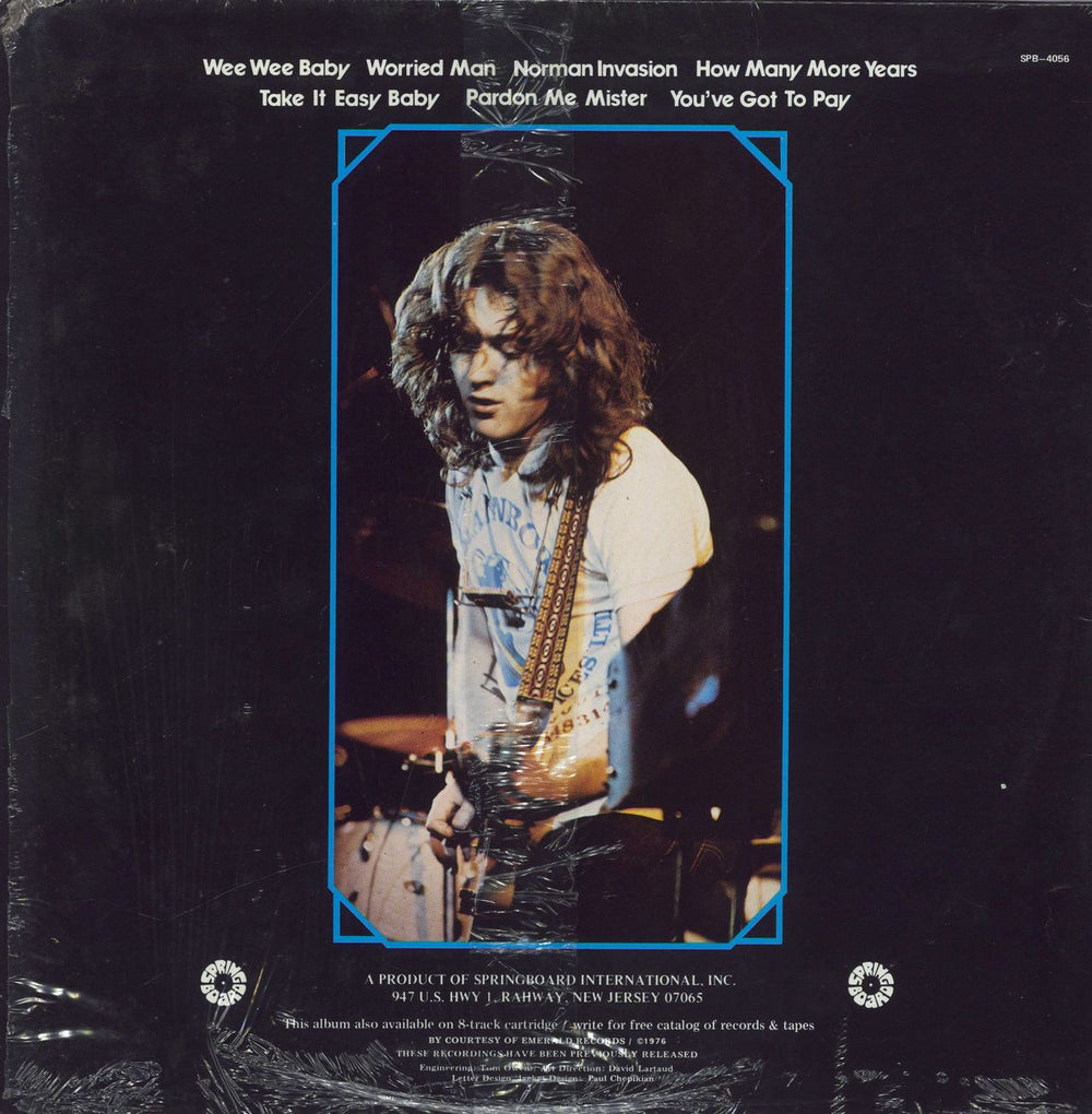 Rory Gallagher Take It Easy Baby US vinyl LP album (LP record)