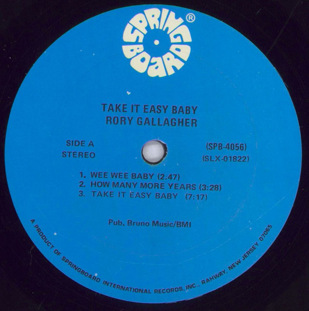 Rory Gallagher Take It Easy Baby US vinyl LP album (LP record) RORLPTA829962