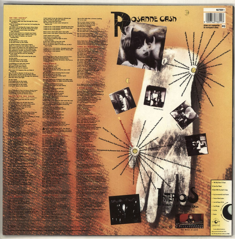 Rosanne Cash Interiors UK vinyl LP album (LP record) 5099746733117