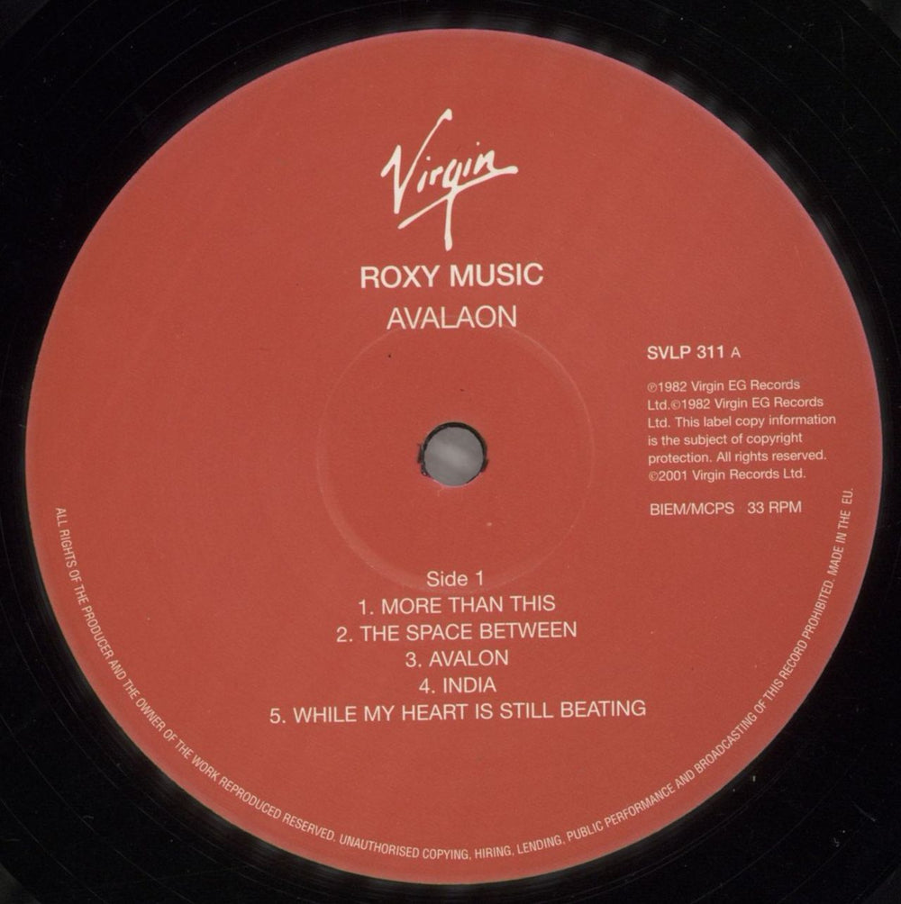 Roxy Music Avalon - Simply Vinyl 180 Gram UK vinyl LP album (LP record) RXYLPAV879241