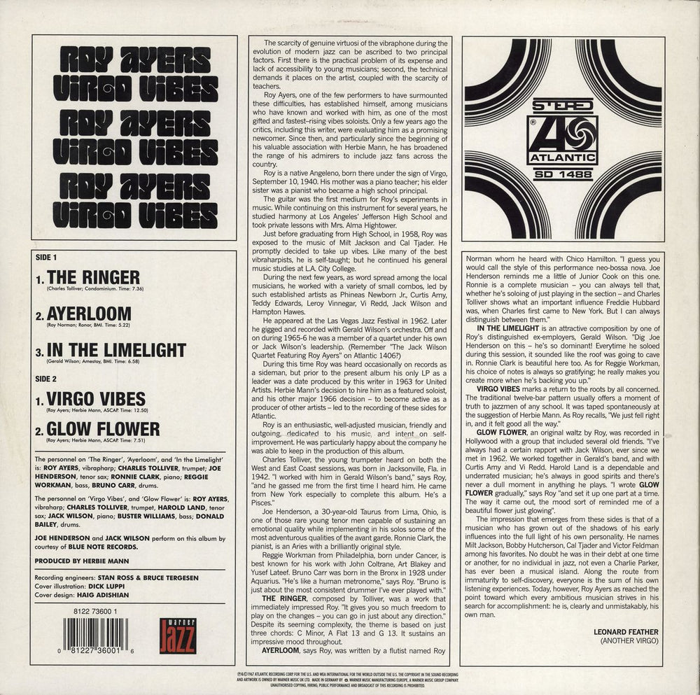 Roy Ayers Virgo Vibes UK vinyl LP album (LP record) 081227360016