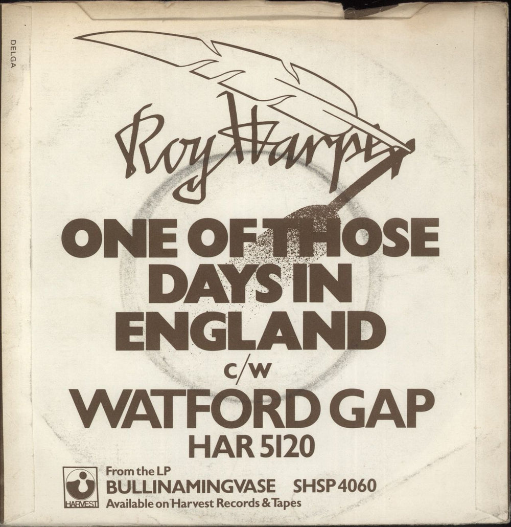 Roy Harper One Of Those Days In England UK 7" vinyl single (7 inch record / 45)