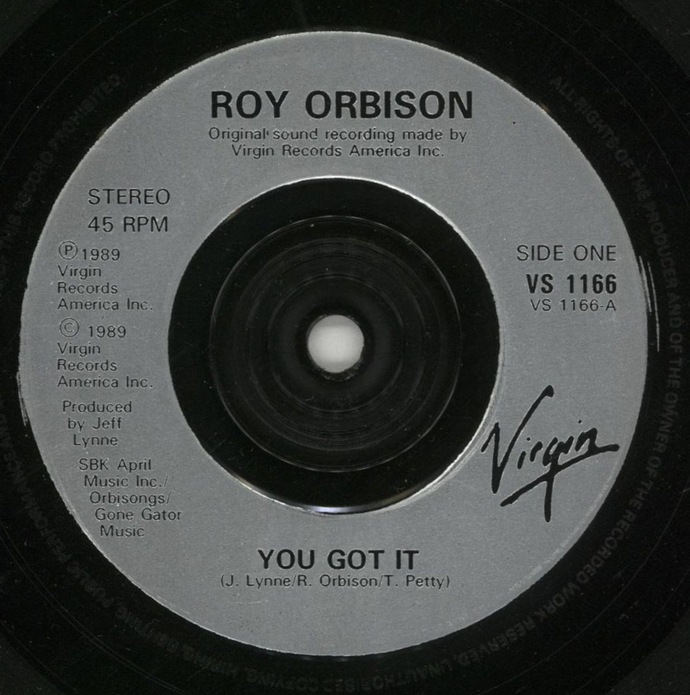 Roy Orbison You Got It UK 7" vinyl single (7 inch record / 45) RYO07YO67278