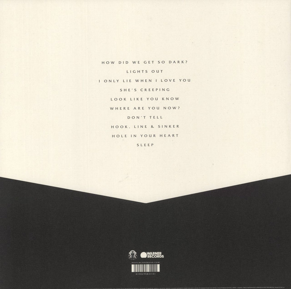 Royal Blood How Did We Get So Dark? - 180gm UK vinyl LP album (LP record) 190295831141