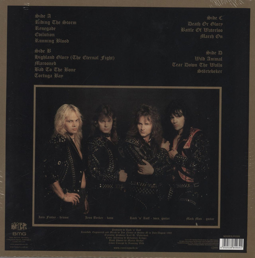 Running Wild Death Or Glory - Grey Vinyl - Sealed UK 2-LP vinyl record set (Double LP Album) 4050538844641